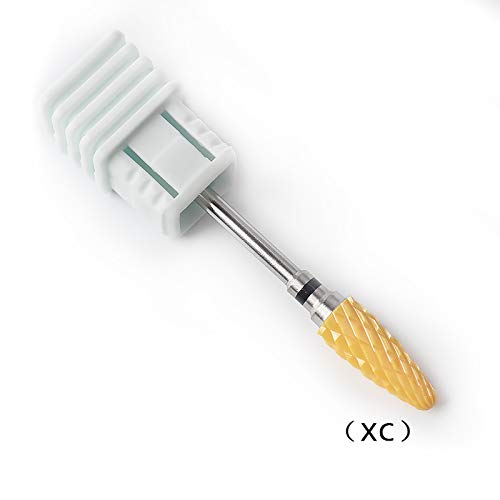 1Pc Yellow Ceramic Rubber Milling Burr Nail Art Cutter Polishing Buffer Files Electric Manicure Machine Pedicure Drill Bit XC