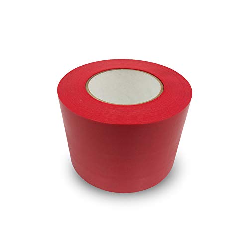 Vapor Barrier Seam Tape 4" x 180' - Wall and Floor Liner for Crawl Space Moisture Barriers, Encapsulations, Carpet Padding, Stucco Applications and More (9 mil, Red)