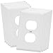 ENERLITES Mid-Size Duplex Receptacle Outlet Wall Plate, Electrical Outlet Covers Plates, Midway Size 1-Gang 4.88