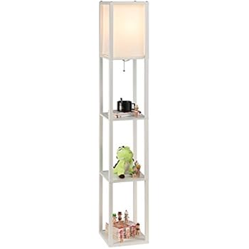 Co Z Floor Lamp With Shelves Modern Etagere Standing Floor Lamp