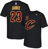 Lebron James Cleveland Cavaliers Black Alternate Name and Number Short Sleeve T-shirt