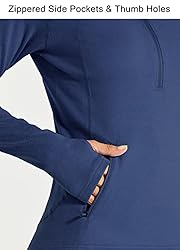 Willit Women's Fleece Running Jacket Pullover