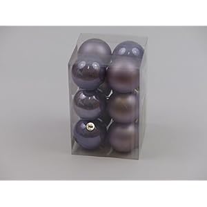 Kerstballen kerstballen boomballen breukvast 60 mm diameter 12 stuks (licht paars)