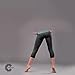 Chromatic Women's Yoga Capri Legging and Resistance Workout Loop Exercise Bands- Set of 5 with FREE Workout Instruction Sheet