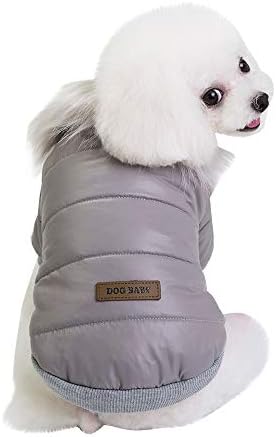 Anglewolf Cat Dog Coat Jacket Pet Supplies Clothes Winter Apparel Puppy Costume Cotton Vest Sweater T Shirt Warm Hooded Fleece For Small Medium Large Autumn Clothing(Gray ,L)