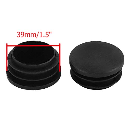 LDEXIN 15pcs 39mm/1.5" Round Plastic Plugs Pipe Tubing Insert End Caps Chair Glide Cover Furniture Table Chair Tube Pipe Hole Plug Assortment