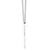 Men's Sterling Silver Catholic Cross Pendant Necklace, Masculine and Rugged 925 Sterling Silver Beveled Edge Cross Pendant, 24