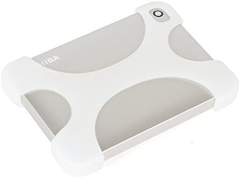 Silicone Hard Disk Case X-type Protective Cover Shell Rubber for 2.5" WD Seagate Toshiba Expansion, White