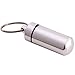 GUAngqi Silver Airtight Pill Fob Box Capsule Cash Aluminum Stash Case Keychain