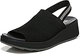 BZees Womens Nouveau Wedge Sandal Black 9.5 M