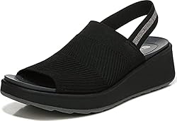 BZees Womens Nouveau Wedge Sandal Black 11 M