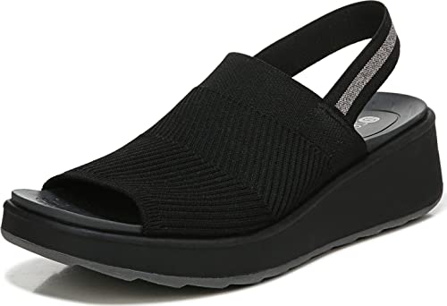 BZees Womens Nouveau Wedge Sandal Black 11 M