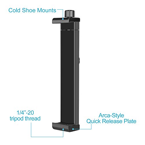 NEEWER iPad Tablet Tripod Mount Adapter Holder, 6.3-9.25 inches/16-23.5 Centimeters Adjustable Clamp for iPad Mini iPad 2/3/4, iPad Air/Air2, iPad Pro Microsoft Surface Samsung Tab 7.0 Series – Bild 8