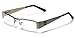 Non-Prescription Rimless Frame Fashion Clear Lens Rectangular Eye Glasses for Women Men (Small-Medium Face Size)