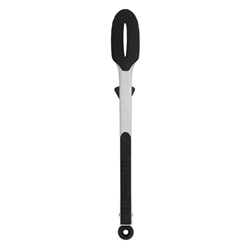 Messermeister Meister Silicone Locking Tongs With Footrest, 12-Inch, Black