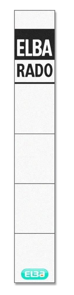 Elba Spine Labels for A4 Rado Plastic for Spine Width 5 cm White Pack of 10