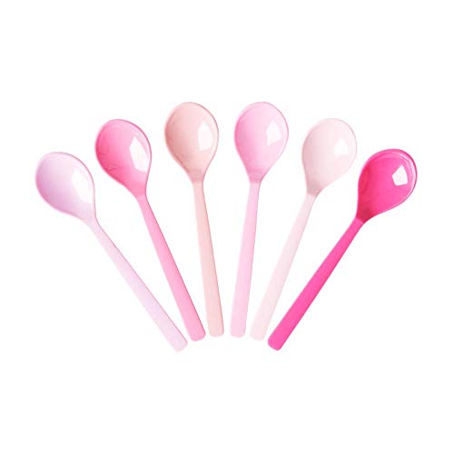 Rice Melamine Teaspoons Set of 6-50 Shades of Pink