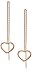 Amazon Essentials Sterling Silver Open Heart Threader Drop Earrings, (previously Amazon Collection)