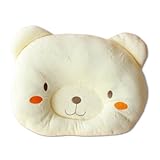 BonAchat New Cute Bear Cotton&Velvet Soft Anti Roll Baby Head Positioner Pillow, Prevent Flat Head Pillow for 3 months~1 year old Baby-Yellow