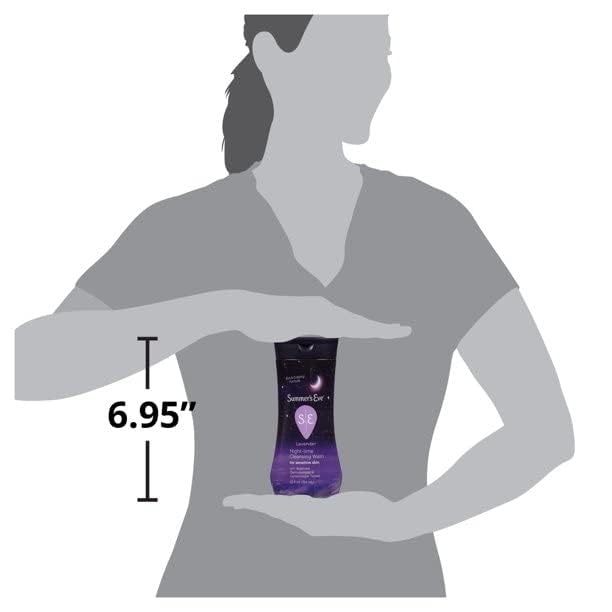 Summer's Eve Lavender Night-time Daily Refreshing All Over Feminine Body Wash, Removes Odor, Feminine Wash pH Balanced, 12 fl oz