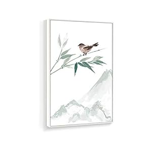 Framed Canvas Home Artwork Decoration Antique Plant Canvas Wall Art for Living Room, Bedroom - 24x36 inches
