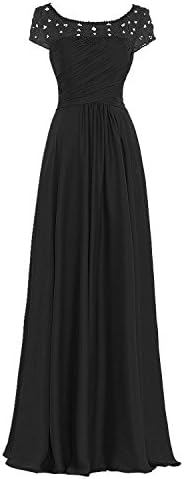 Mother Of The Bride Long A line prom dress Black US18