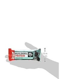 Clif Builder's Bar Chocolates (Non-GMO Bar), 160044, 12 unidades, Chocolate Mint, 12