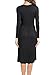 Levaca Women's Long Sleeve Pockets Pleated Loose Swing Casual Midi Dress Black XXL