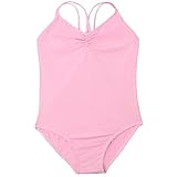 Ephex Girls Kid's Double Strappy Loop Back Camisole Leotard