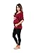 R&C Women's Dolman Sleeve Maternity Tunic Top - Made in USA, Burgundy, Small