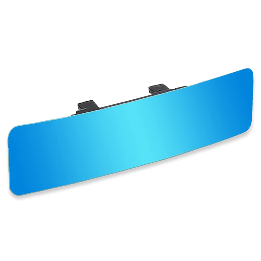 Photo 1 of SkycropHD Anti Glare Rear View Mirror Frameless Car Interior Rearview Mirror Panoramic Wide Angle to Eliminate Blind Spots – Convex,11.8in (Blue)