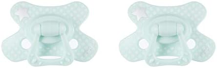 Difrax Dummies Soothers 6-12 Months - Natural (Mint Dots) - 2 Count
