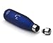 Swig Savvy 17oz Stainless Steel Insulated Water Bottle Condensation Free with Vacuum Double Wall Construction. Cola Shaped, Perfect Bottles for Outdoor Sports Camping Hiking Cycling (Blue, 17oz)