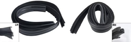 1979-1993 Mustang Coupe & Hatchback Door Window Run Channel Rubber Weatherstrips LH & RH Pair