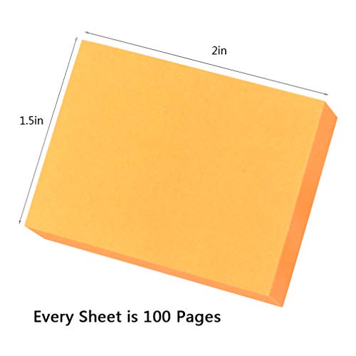 baotongle 32 Pads Mini Sticky Notes Super Sticky Notes Self-Stick Notesfor Study, Works, Daily Life 1.5 x 2 in, 100 Sheets/Pad, 8 Colors (ï¼˜Color, 1.5x2'')