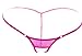 Deargirl Thong Hollow Out Panty Lingerie G-String (One Size, Rose)