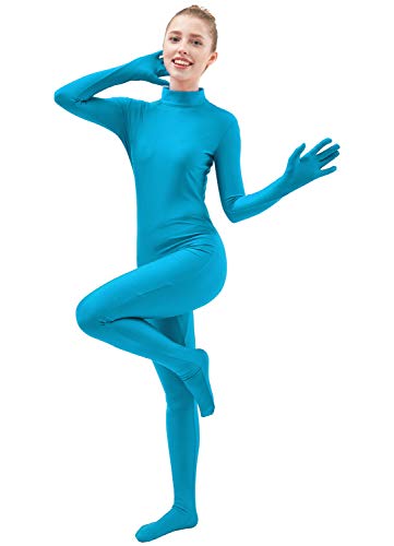 Light Blue Morphsuit - Ensnovo Womens One Piece Unitard Full