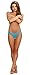 Dreamgirl Women's Lace Panty with Front Criss-Cross Detail, Turquoise, Large