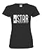 Medium Black Womens Star Labs Deluxe Soft T-Shirt