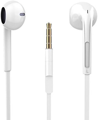 In Ear Headphones VMTOP Earphones With Microphone 3.5mm Earbuds for iPhone,Samsung,Smart Phones, Android, Tablet and Other Compatible Devices White