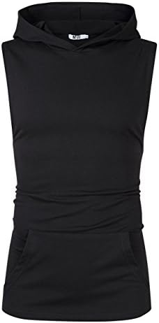MrWonder Men's Workout Sleeveless Hoodie Gym Tank Tops Bodybuilding Muscle Activewear Shirt with Pocket