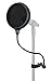 Gator Frameworks Split Level Double Layered Pop Filter with Attachment Clamp; Fits Most Standard Microphone Stands (GM-POP FILTER)