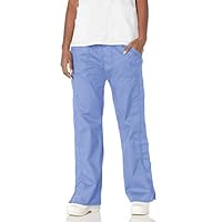 Dickies Women's EDS Signature Stretch Low-Rise Straight Leg Drawstring Pant, Ciel Blue, XXXXX-Large