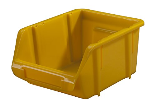 Stack-On BIN-1507 Parts Storage Organizer Bin, Small, Yellow - Thumbnail 2