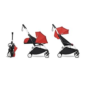 BABYZEN YOYO2 Stroller & 0+ Newborn Pack – Includes White Frame, Red 6+ Color Pack & Red 0+ Newborn Pack – Suitable for…