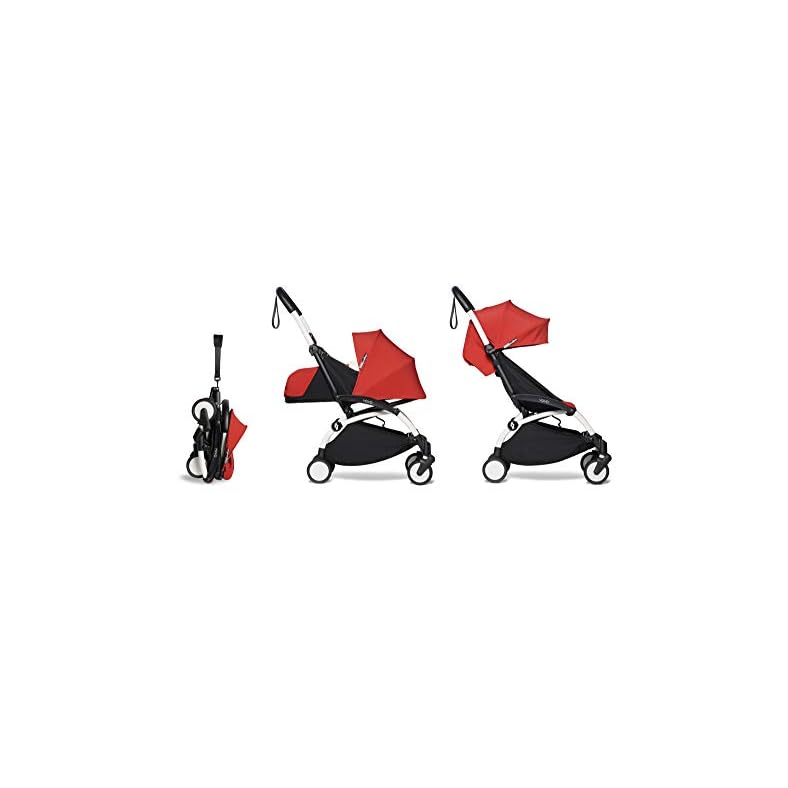 BABYZEN YOYO2 Stroller & 0+ Newborn Pack – Includes White Frame, Red 6+ Color Pack & Red 0+ Newborn Pack – Suitable for…