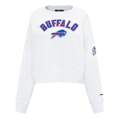 Pro Standard Womens NFL Buffalo Bills Classic Chenille Crewneck Sweatshirt White S