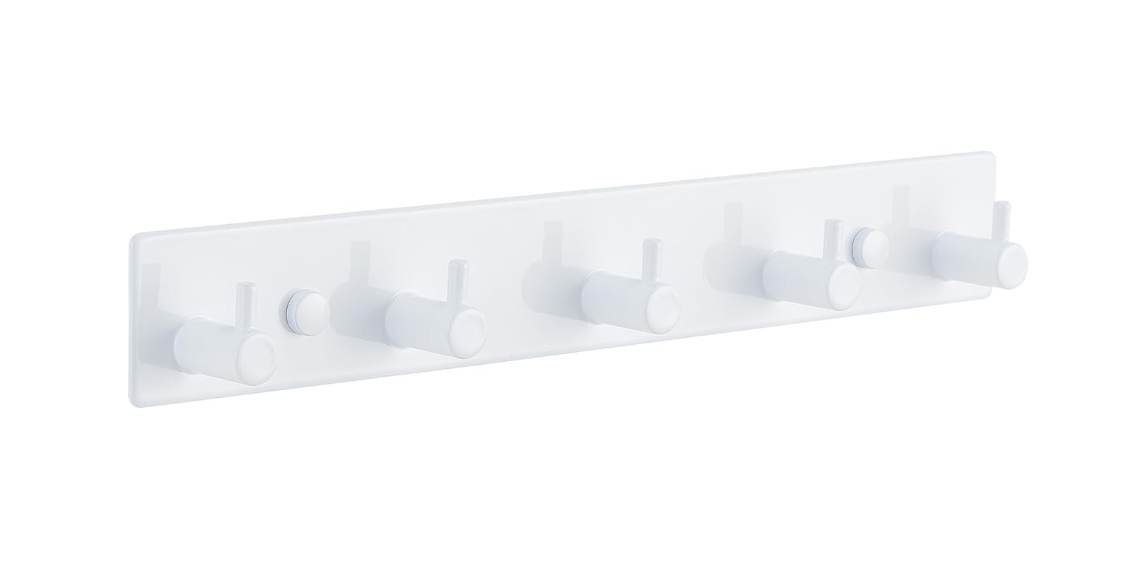 QNIIAED Coat Hooks Wall Mounted,Multipurpose Modern Stainless Steel Screw in Door Hook Metal Heavy Duty Coat Rack Row of Hook Hanger Towel Robe Clothes Hat Hook for Bathroom(White 5 Hooks)