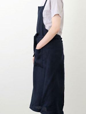 fog linen workフォグリネンワークリネンフルエプロン ネイビー
