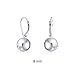 Classic Simple Basic Dangling Lever back Round Bead Ball Drop Earrings For Women .925 Sterling Silver 8MM
